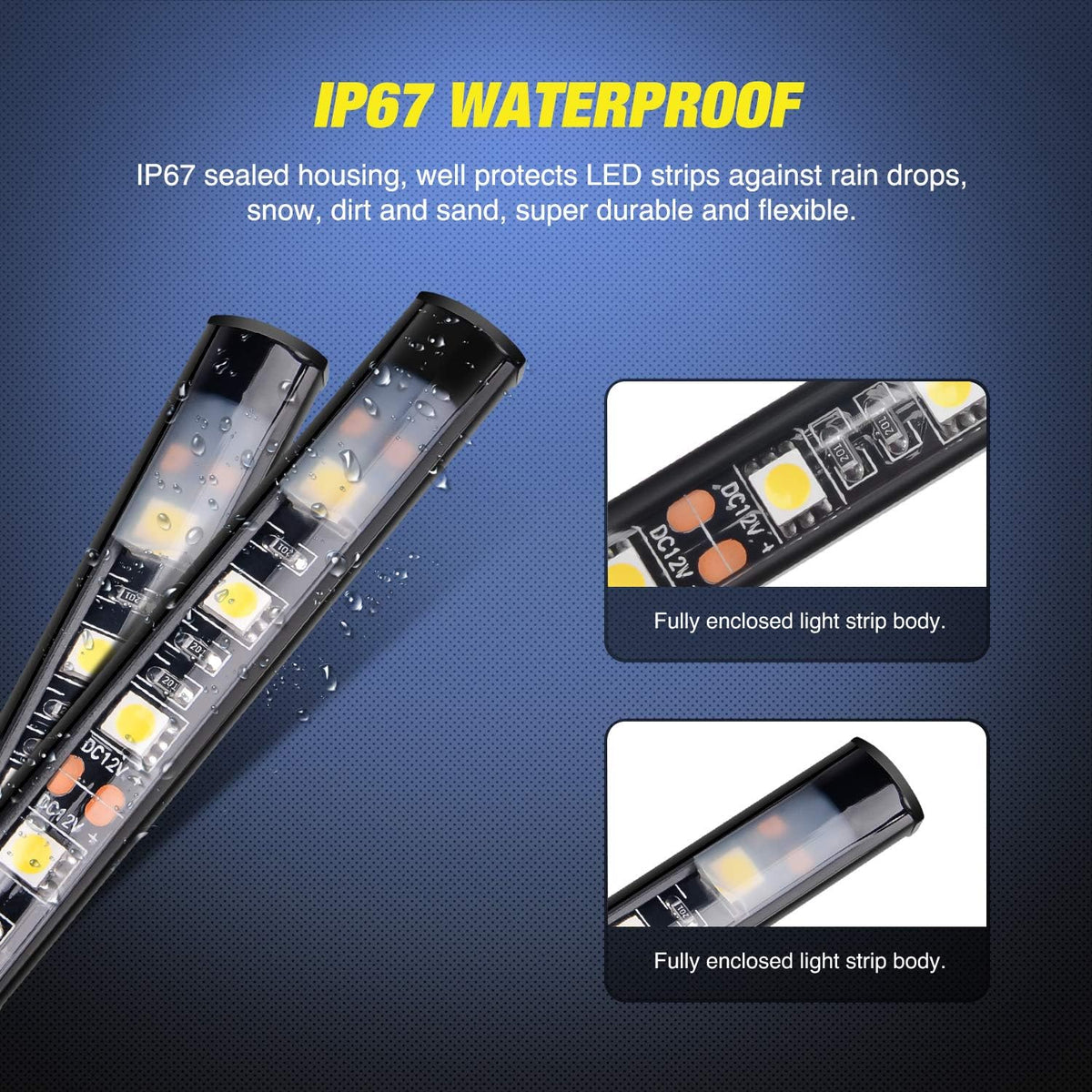 Belro 60-inch cargo pickup truck bed light strip installed in truck bed for improved visibility and organization.