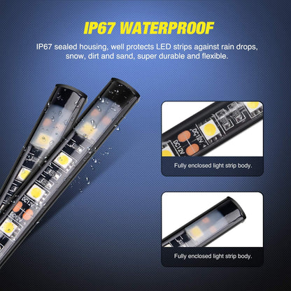 Belro 60-inch cargo pickup truck bed light strip installed in truck bed for improved visibility and organization.