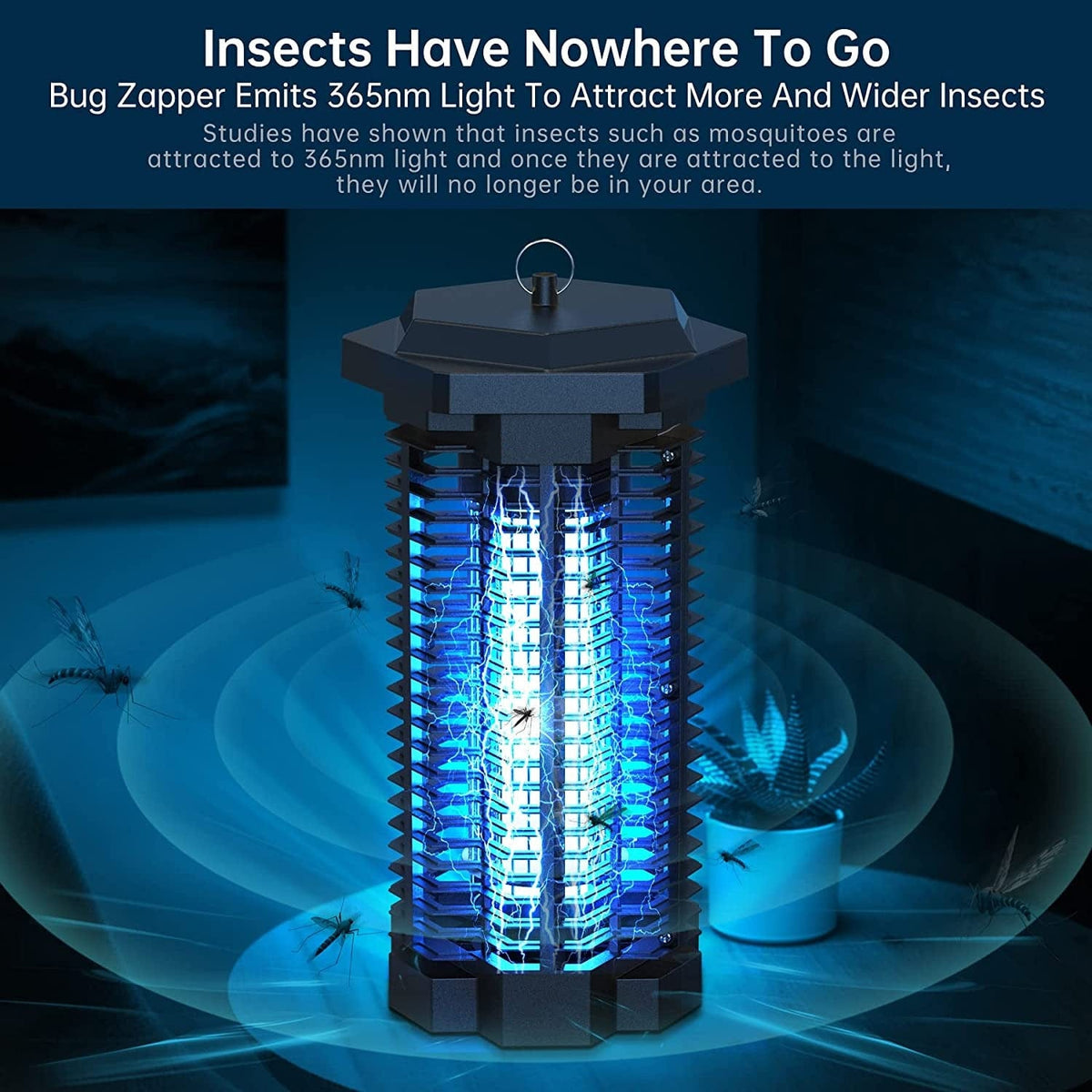 Belro electric bug zapper light with UV bulbs and metal grid for mosquito and insect control in electronic pest management.