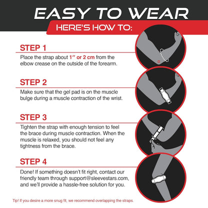 Belro tennis elbow brace worn on arm, designed as a supportive accessory to help reduce elbow strain during activity