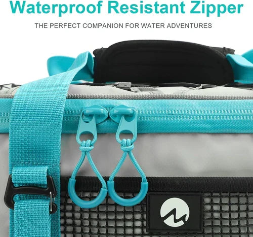 Belro paddleboard cooler deck bag with multiple compartments, waterproof design, and adjustable straps for outdoor water activities.