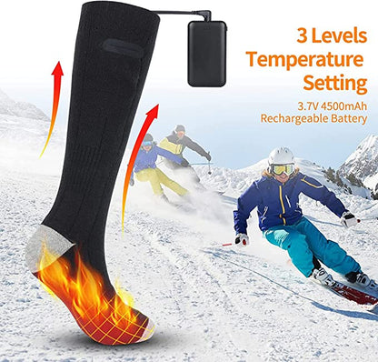 Belro heated socks for outdoor use, featuring cozy thermal fabric and electric heating elements for warmth in cold weather.