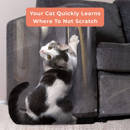 Belro Feline Furniture Guard protecting a sofa from scratches, made of durable material for home and garden furniture protection.