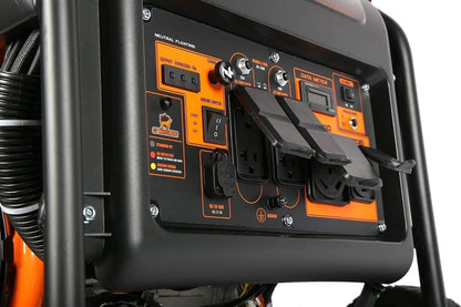 Casavibeo WEN 8750-Watt RV and transfer switch-ready dual power generator with 120V/240V outlets for portable use.