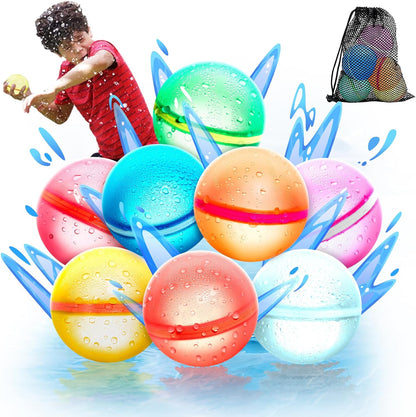 Belro reusable magnetic water balloons for kids, colorful toy set for arts and craft water games and outdoor fun.