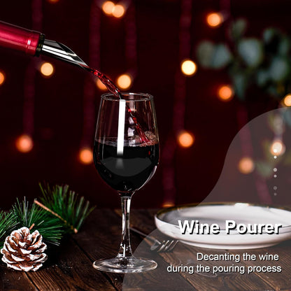 Belro electric wine bottle opener set with vacuum preserver, automatic corkscrew, foil cutter, and charging base for up to 30 bottles
