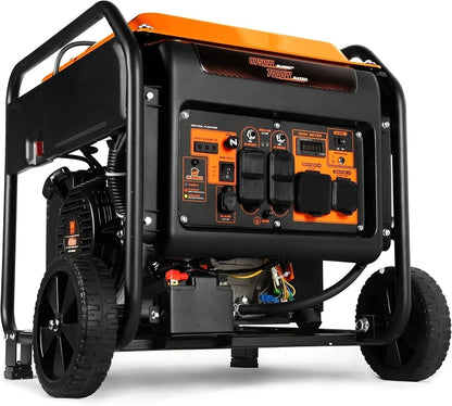 Casavibeo WEN DF875iX 8750-watt dual generator with RV and transfer switch-ready 120V/240V power output, shown in image.