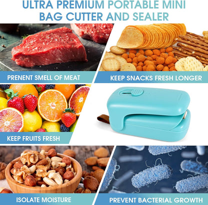Belro handheld mini bag sealer for sealing plastic bags, compact and portable for kitchen and travel use.