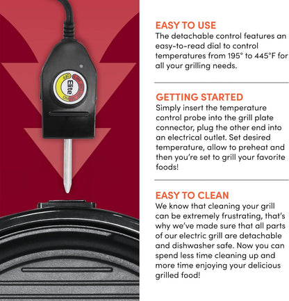 Belro smokeless electric tabletop grill with nonstick surface, compact kitchen appliance for indoor grilling.
