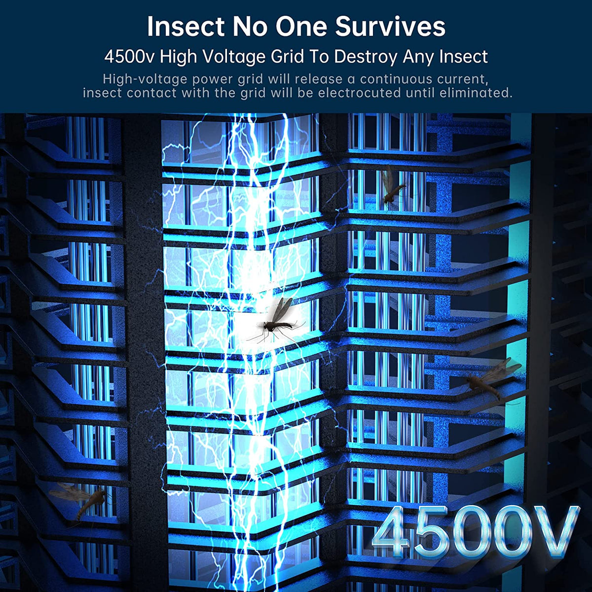 Belro electric bug zapper light with a white plastic body and metal grid for insect elimination in indoor or outdoor spaces.