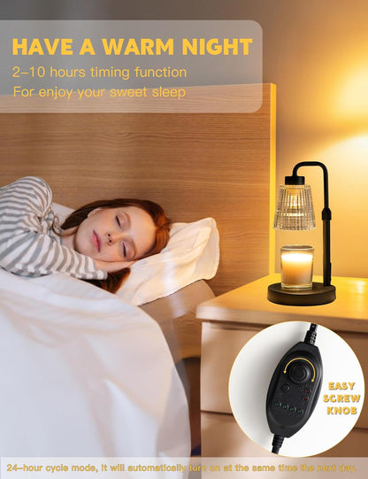 Belro dimmable candle lamp warmer for fragrances, featuring a sleek design and adjustable brightness for a cozy ambiance.