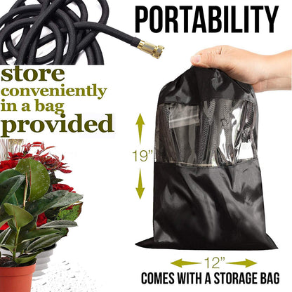 Belro expandable garden hose in green, coiled outdoors, showing flexible, lightweight design ideal for gardening and outdoor use