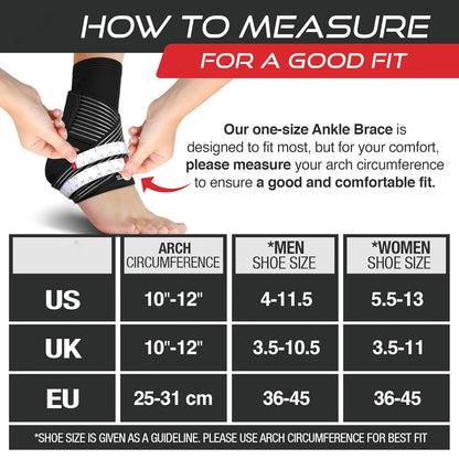 Belro ankle support brace worn around the ankle, designed to provide stability and compression for ankle injuries.