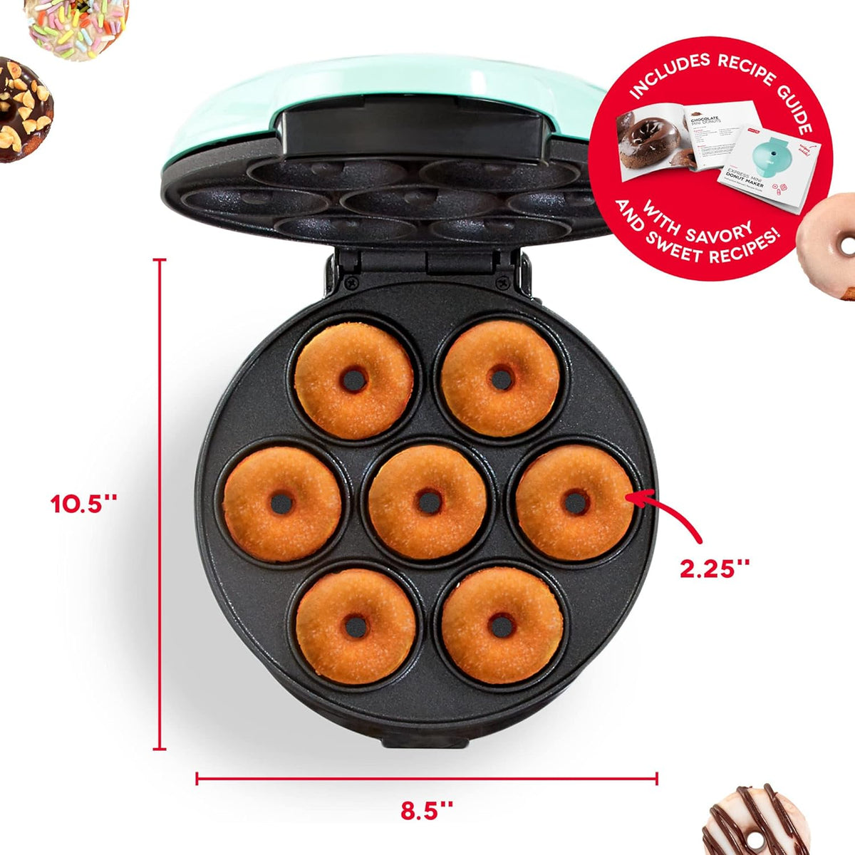 Belro Mini Donut Maker Machine for home and kitchen, featuring a compact design for easy donut baking.