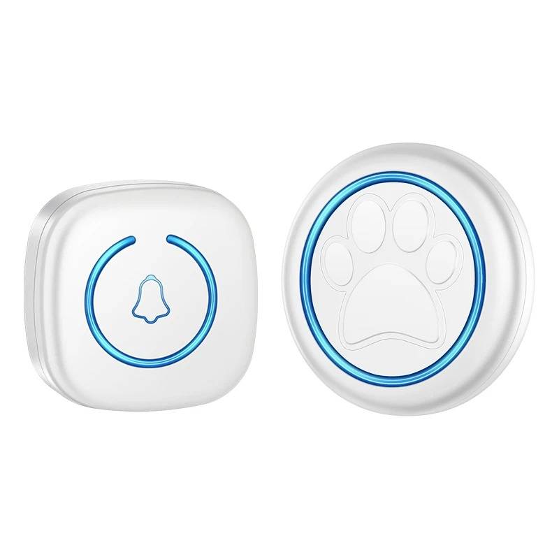 Belro electronic dog door bells with a compact design, featuring a button for easy pet signaling and convenient installation.