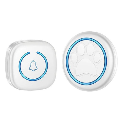 Belro electronic dog door bells with a compact design, featuring a button for easy pet signaling and convenient installation.