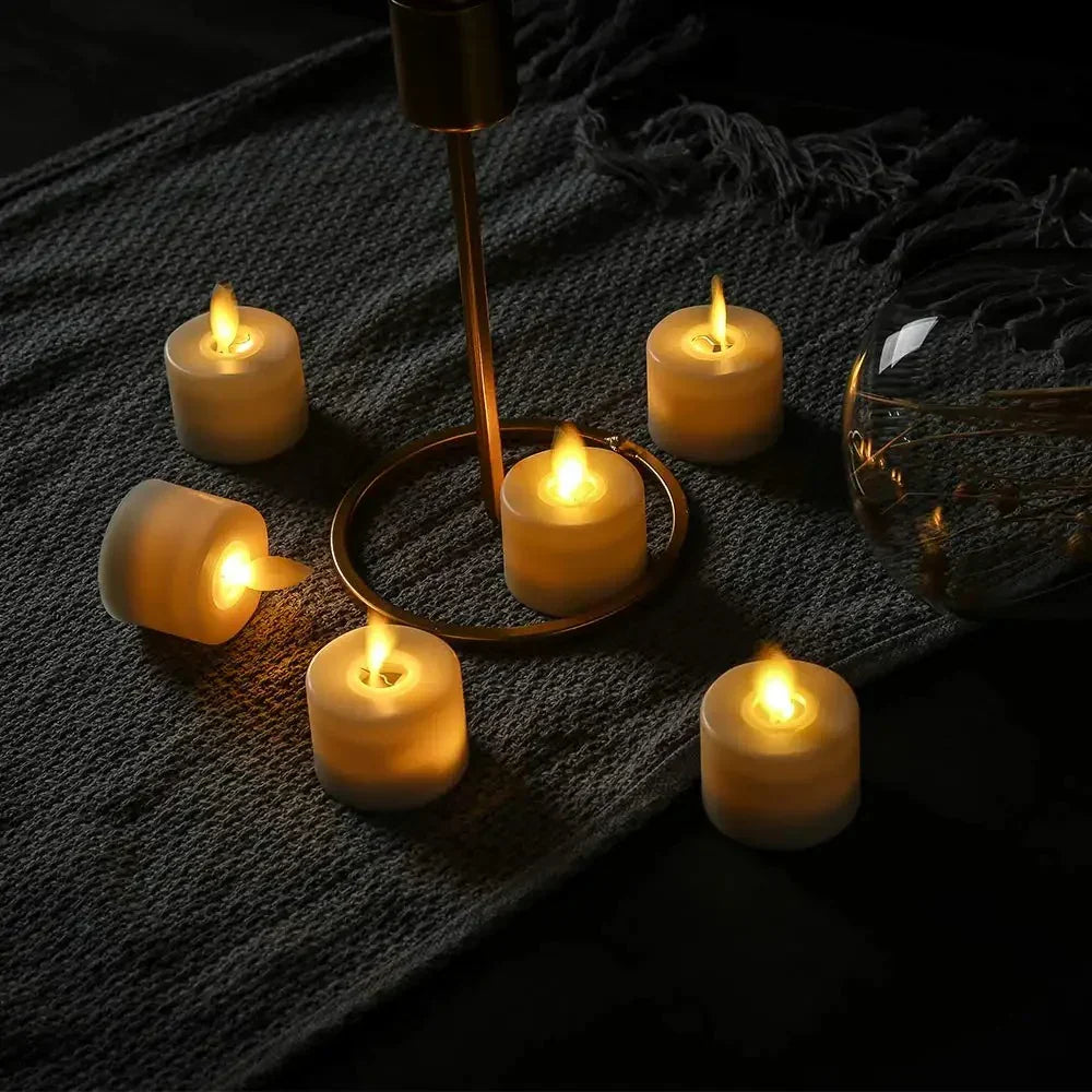 Set of 6 Belro flameless candles with remote control, realistic LED candles for home decor and ambiance.