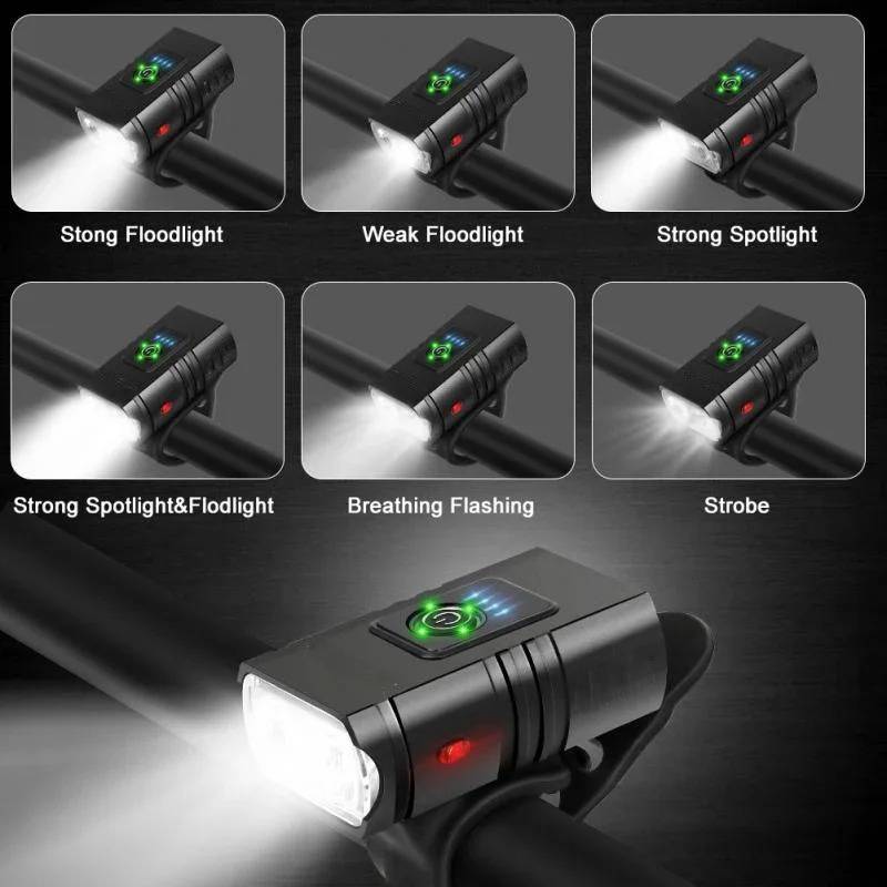 Belro bike headlights and taillights set with LED lights, mounted on a bicycle for improved visibility during night riding.