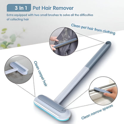 Belro pet hair remover for dogs, grooming tool with compact design to easily remove pet hair from furniture and clothing.