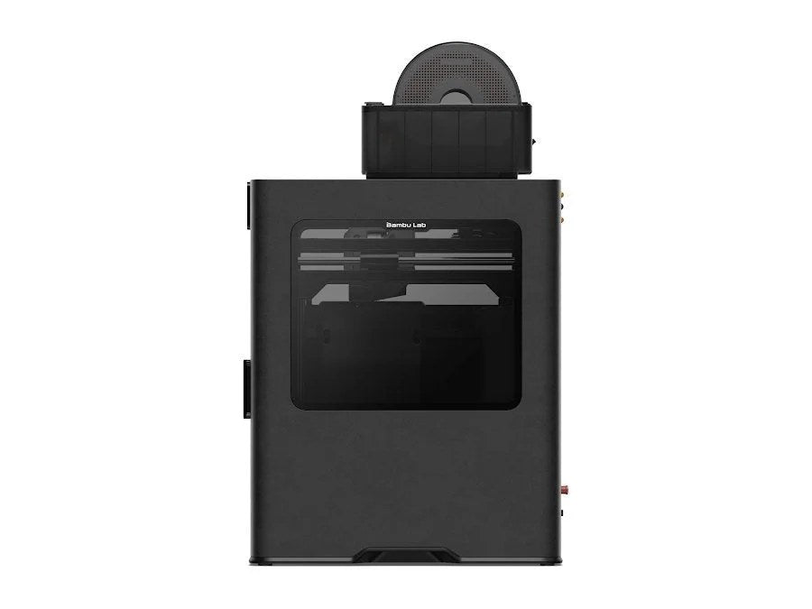 Casavibeo Bambu Lab H2D 3D printer with sleek design and advanced features, shown in a clean workspace setting.