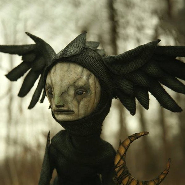 Belro creepy witch sculpture from The Dark and Bizarre Art collection, Halloween decor figurine with dark, eerie details.