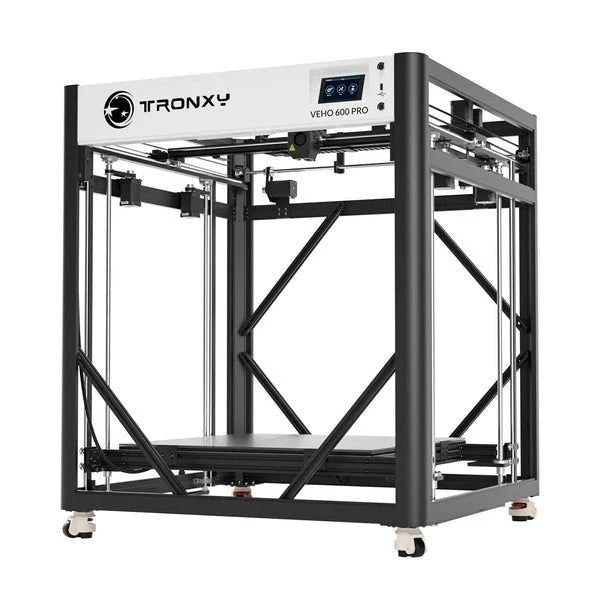 Casavibeo Tronxy Veho 600 Pro 3D printer with closed metal frame and touchscreen display, ready for 3D printing projects.