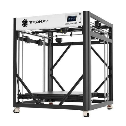 Casavibeo Tronxy Veho 600 Pro 3D printer with closed metal frame and touchscreen display, ready for 3D printing projects.