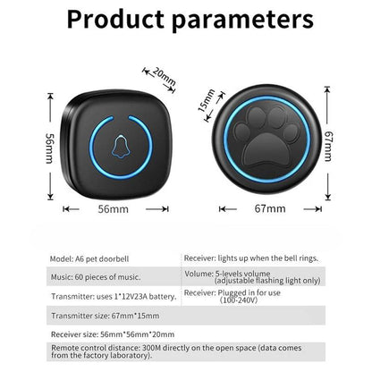 Belro dog door bells with electronic design, featuring a sleek button for easy pet signaling and door access.