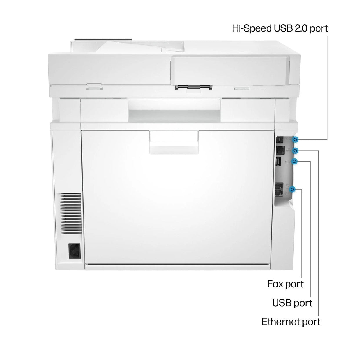 Casavibeo HP Color LaserJet Pro MFP 4301fdw printer with color printing and scanning features on a desk.