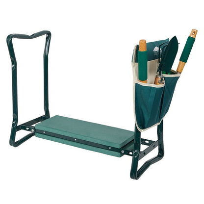 Green Belro ergonomic garden kneeler and seat with padded cushion, ideal for outdoor gardening comfort and support.