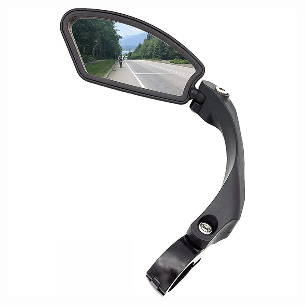 Pair of Belro 2-pack bike mirrors mounted on handlebars for outdoor cycling, showing reflective surfaces and adjustable arms.