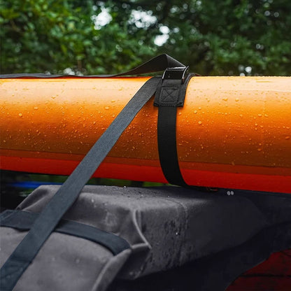 Belro Universal Car Soft Roof Rack Protection Pads on roof rack, designed to prevent scratches and damage during transport.