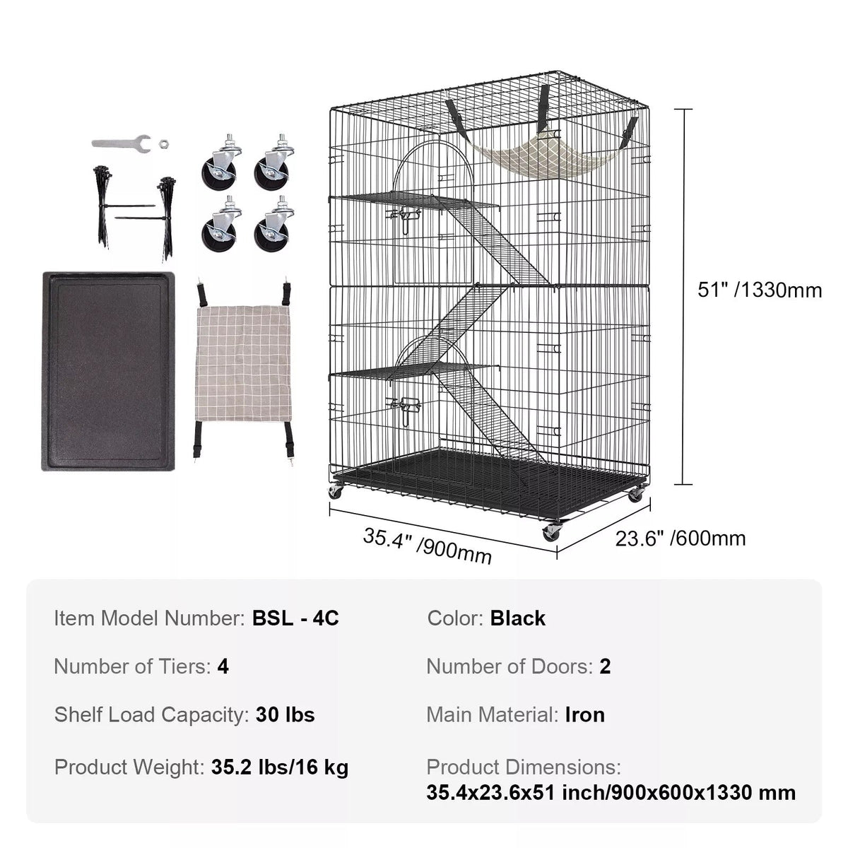 Indoor cat cage enclosure by Belro, with secure metal bars and a door, designed for keeping cats safely contained indoors.