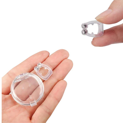 Belro nose plug to stop snoring, a small medical device for improving sleep, shown in a close-up image.