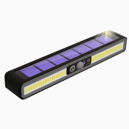 Belro waterproof solar-powered outdoor garden landscape lamp illuminating a garden pathway at dusk.
