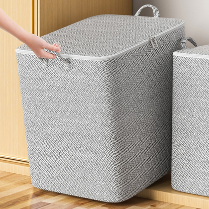 Large Belro XL clothes storage container with handles, sturdy plastic box for organizing clothing and home storage.