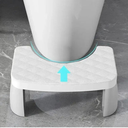 Belro non-slip compact toilet squat stool with textured surface, designed to improve bathroom hygiene and stability.