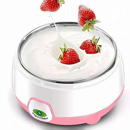 Mini electric probiotic yogurt maker by Belro for home kitchen, showing compact design and control panel for DIY yogurt preparation.