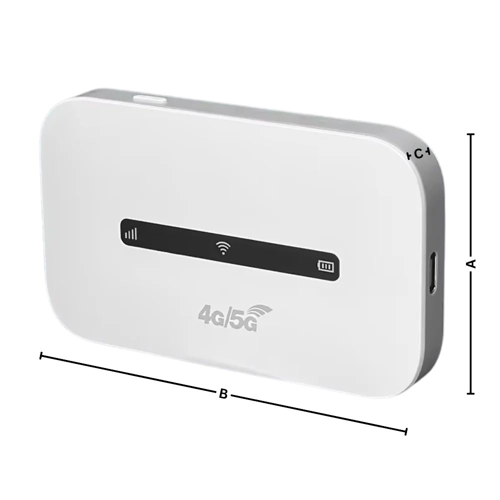Belro Ultimate Portable Wi-Fi device with compact design and multiple connectivity ports for on-the-go internet access.