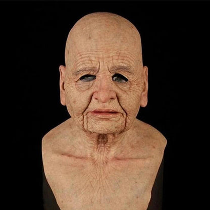 Realistic full face latex Halloween mask by BowLift, detailed creepy design perfect for cosplay and costume wear.