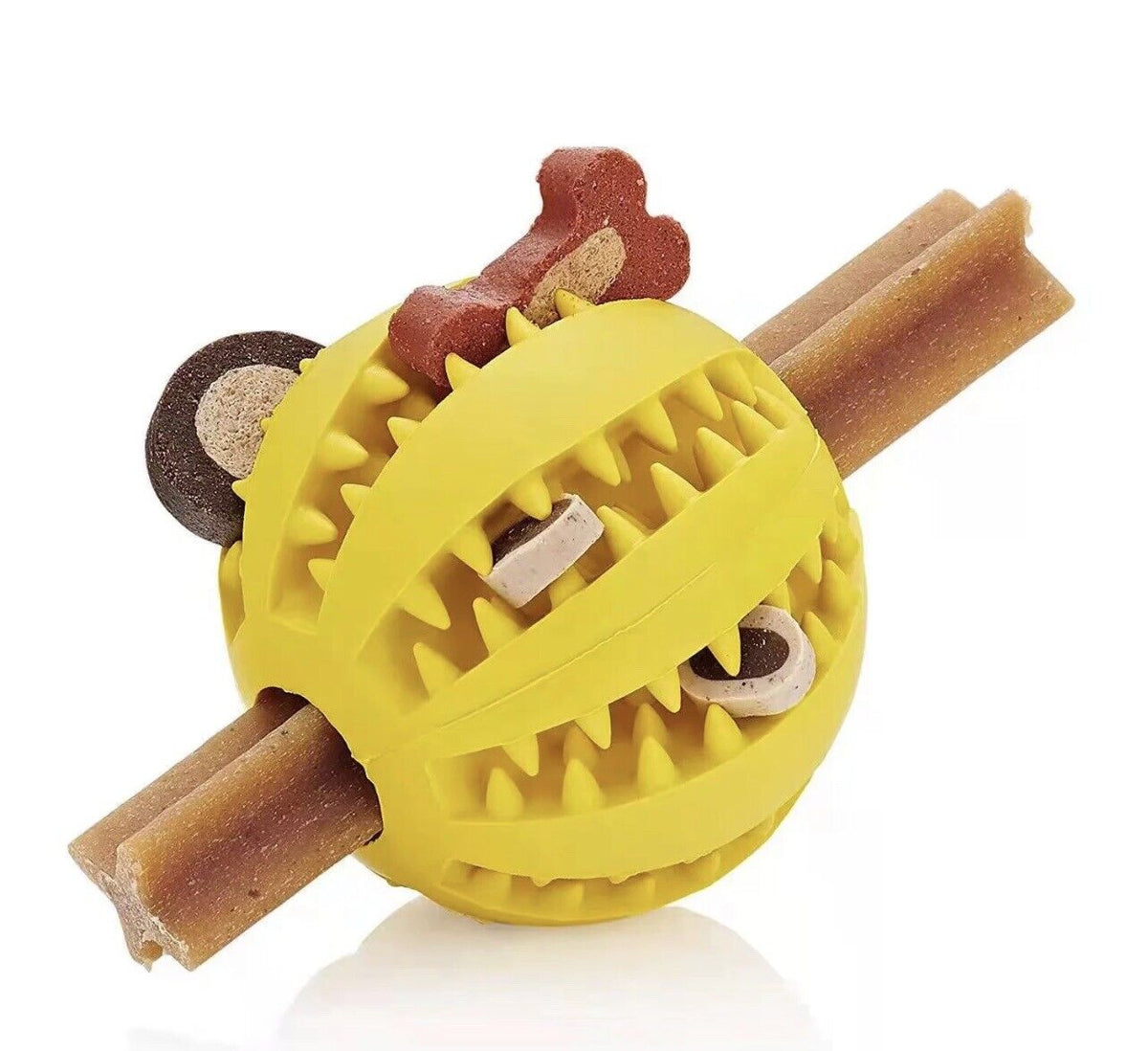Belro interactive rubber ball for birds, a colorful pet toy designed to entertain and engage pet bird species.