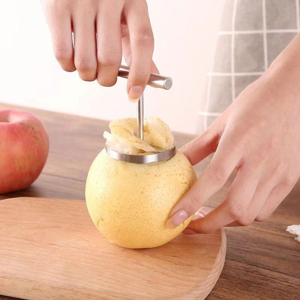 Belro stainless steel multifunction apple and pear core separator kitchen tool with ergonomic handle on a kitchen countertop.