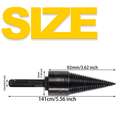 Belro wood log splitter drill bit for tools and hardware, designed to efficiently split logs with a durable metal construction.