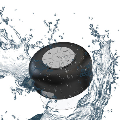Belro shower speaker in waterproof design with control buttons, perfect for hands-free music in the bathroom.