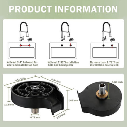 Belro high pressure kitchen sink cup rinser with durable hardware and easy-to-use design for efficient rinsing.