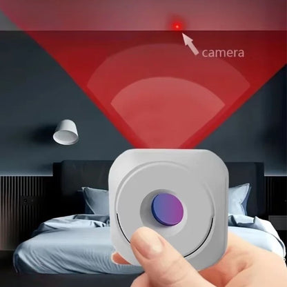 Belro Safer Space Spy Camera Detector gadget showing compact electronic device with detection indicators and controls.