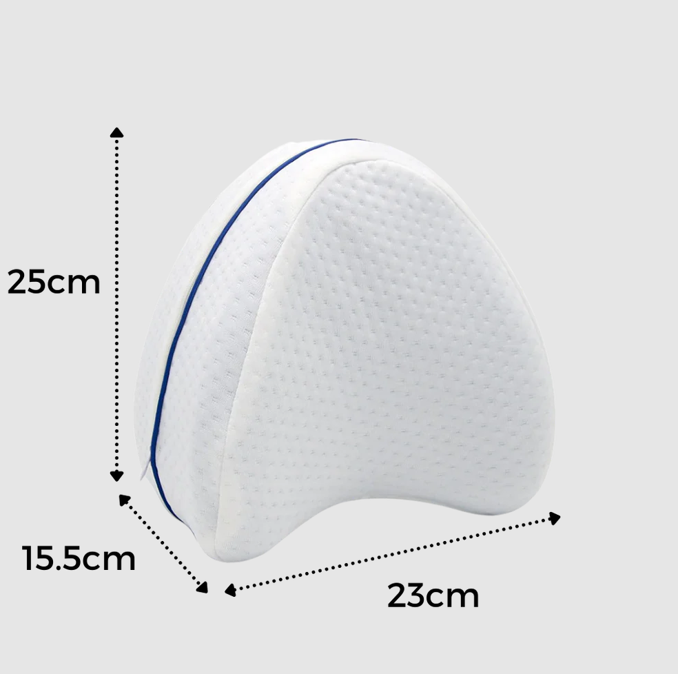 Belro orthopedic knee and leg pillow with memory foam, designed for support and comfort in health and back brace applications.