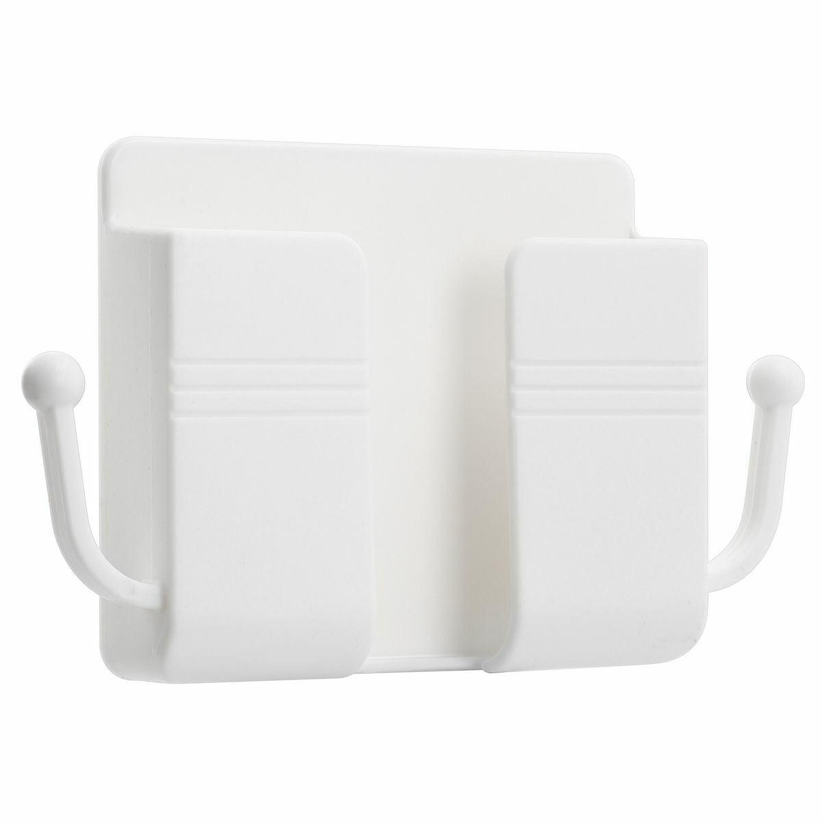 Belro wall-mounted storage holder attached to a home desk, showcasing organized compartments for home and garden furniture storage.