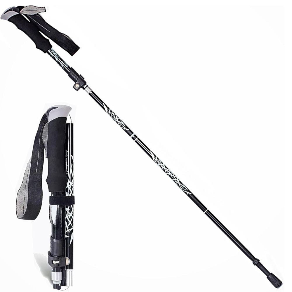 Belro premium automatic retractable hiking stick for outdoor activities, featuring adjustable length and sturdy design.