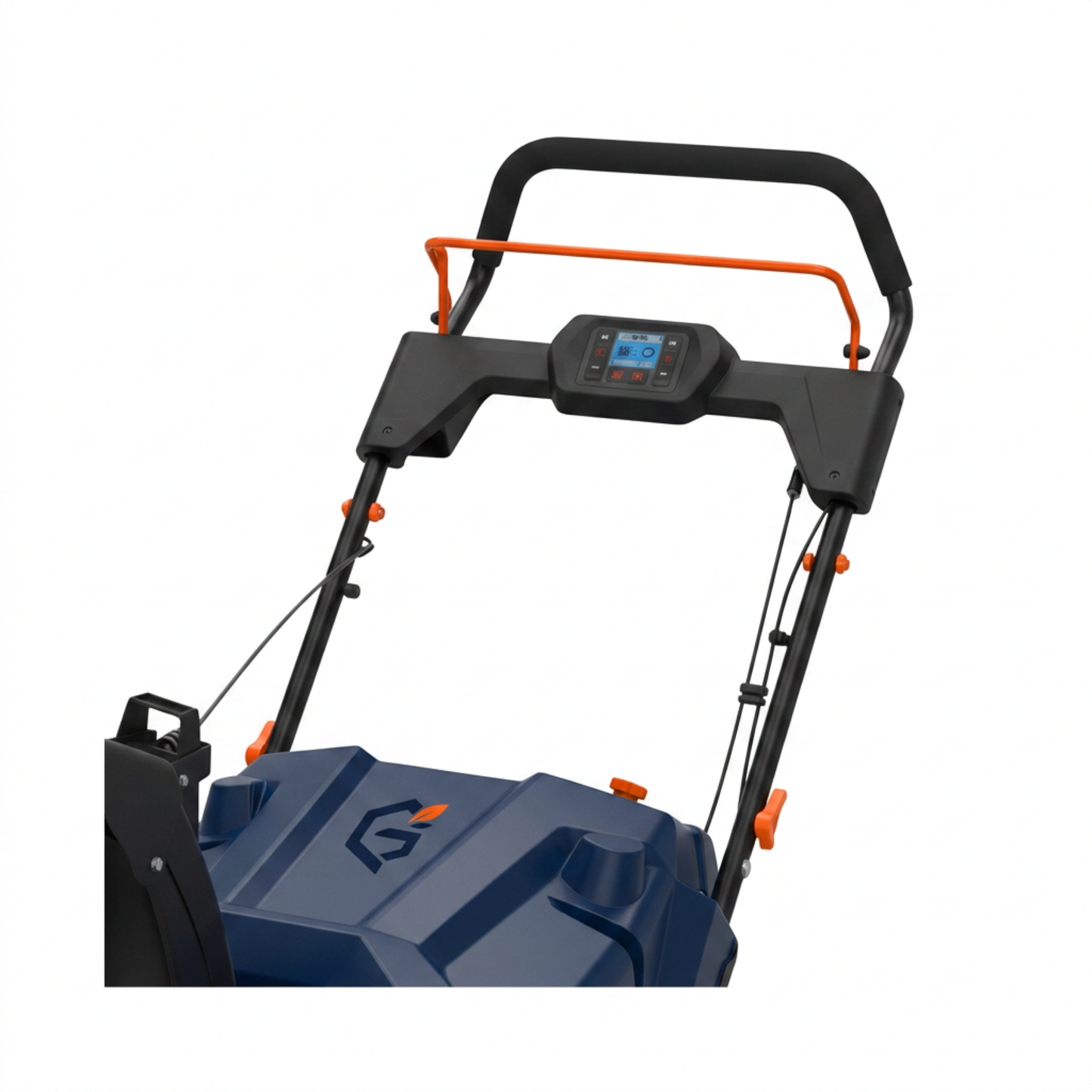 GETDECO SnowMaster 20 single-stage auger snow blower with red-painted housing and sturdy auger in detailed view.